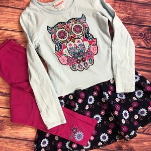 Girls Matching Dress & Leggings Set